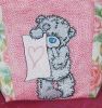 Toilet bag with Teddy Bear embroidery design