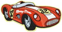 Retro Sport car embroidery design