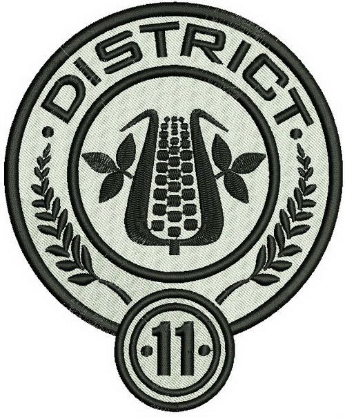 District 11 logo machine embroidery design