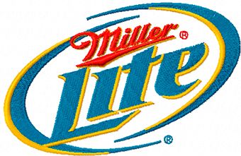 Miller lite beer logo machine embroidery design