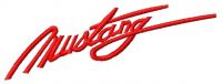 Mustang logo 4 embroidery design
