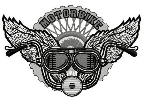 Motorbike club 2 machine embroidery design