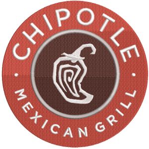 Chipotle logo embroidery design