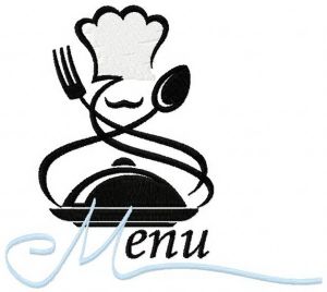 Menu embroidery design