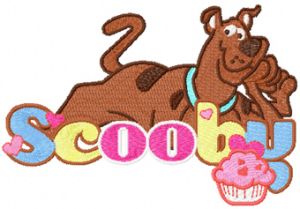Scooby Doo Happy embroidery design