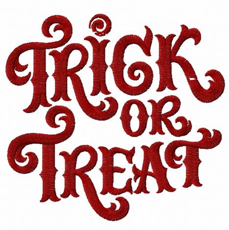 Trick or treat 2 machine embroidery design