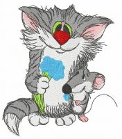 Forget-me-not flowers for my friend embroidery design