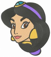 Princess Jasmine embroidery design