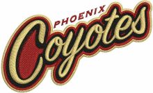 Phoenix Coyotes alternative logo embroidery design