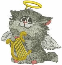 Angelic cat 2 embroidery design
