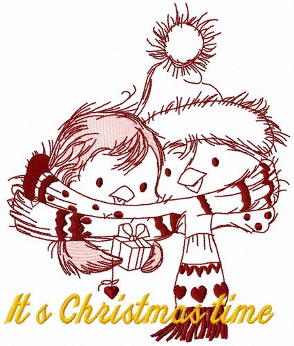 Penguin's Christmas time 6 machine embroidery design