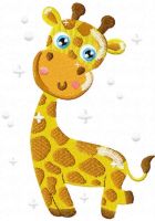 Desenho de bordado grátis de girafa pequena e fofa