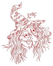 Ugly witch 2 embroidery design
