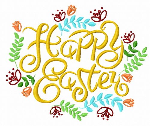Happy Easter 3 machine embroidery design