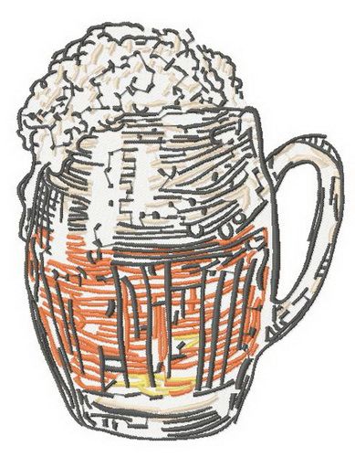 Beer time 2 machine embroidery design