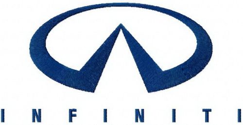 Infiniti logo machine embroidery design