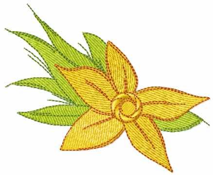 Daffodil free embroidery design 3