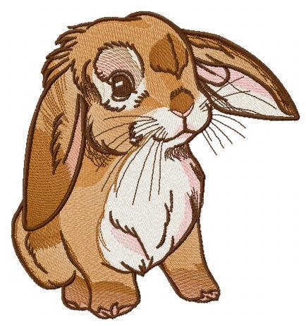 Lop-eared bunny 4 machine embroidery design