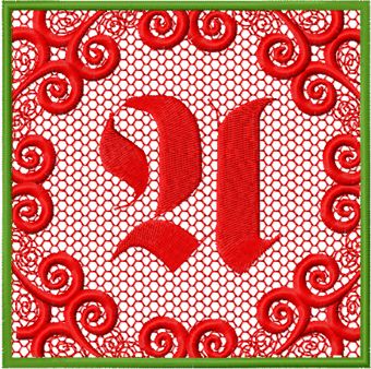 Monogram Letter A Style 1 machine embroidery design