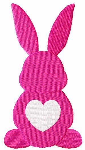 Loving bunny free embroidery design