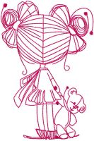 With my teddy toy embroidery design