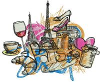 Paris 2 embroidery design