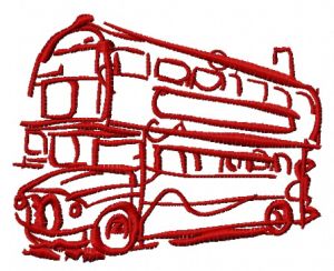 London bus embroidery design