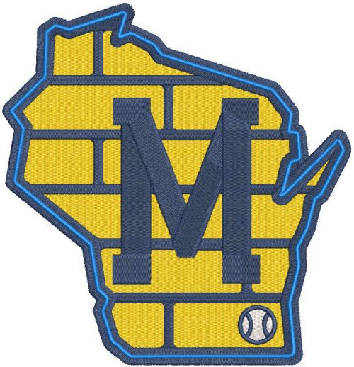 Milwaukee Brewers 2020 Alternate Logo embroidery design