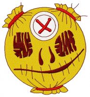 Strange scarecrow embroidery design