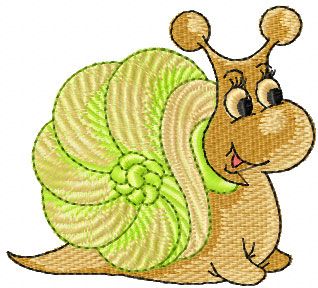 Snail free embroidery design