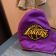 Embroidered nurse mask with los angeles lakers logo