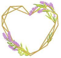 Lavender Heart embroidery design