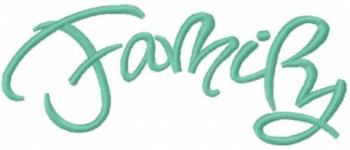 Family free embroidery design