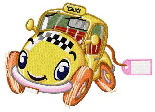 Willy the taxi 2 machine embroidery design