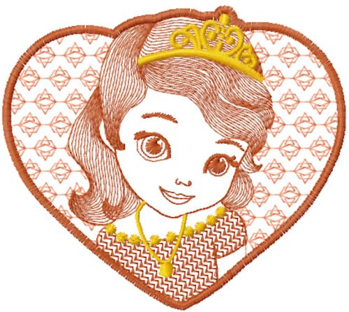 Princess Aurora free machine embroidery design