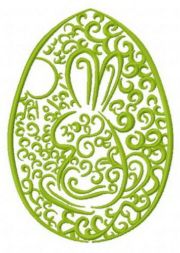 Easter egg machine embroidery design