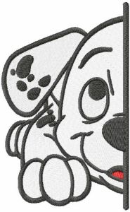 Dalmatian puppy half muzzle embroidery design