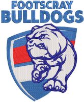 Western Bulldogs football club Footscray logo embroidery design