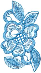 Flower dress element  embroidery design