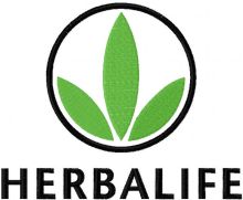 Herbalife classic logo embroidery design