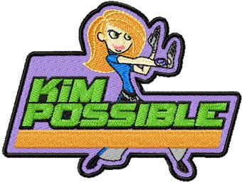 Kim Possible Badge machine embroidery design