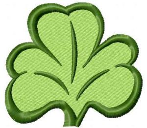 Irish clover embroidery design
