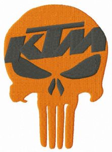KTM Punisher embroidery design