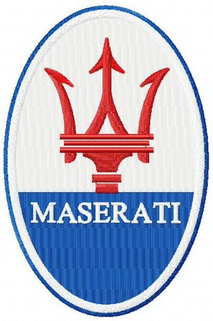 Maserati machine embroidery design