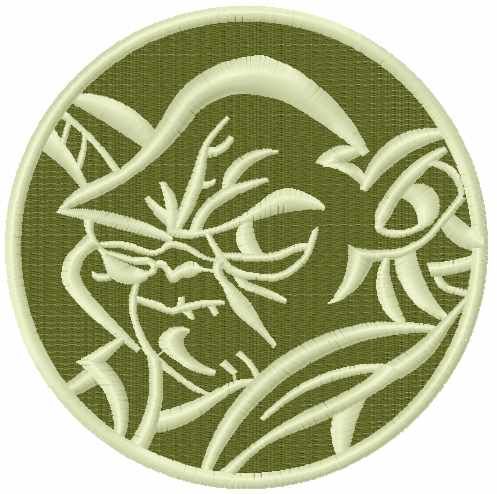 Yoda embroidery design 7