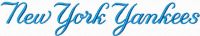 New York Yankees script logo embroidery design