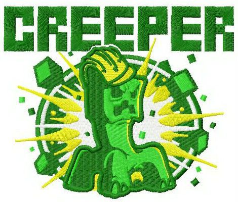 Creeper machine embroidery design