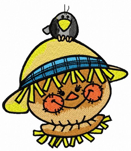 Friendly scarecrow 5 machine embroidery design