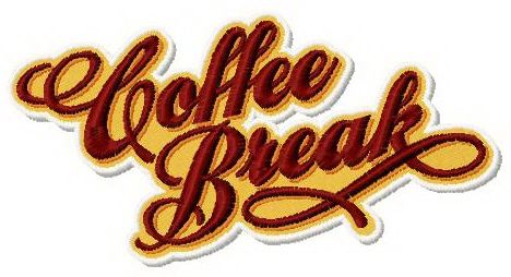 Coffee break 2 machine embroidery design