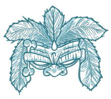 Totem mask embroidery design
